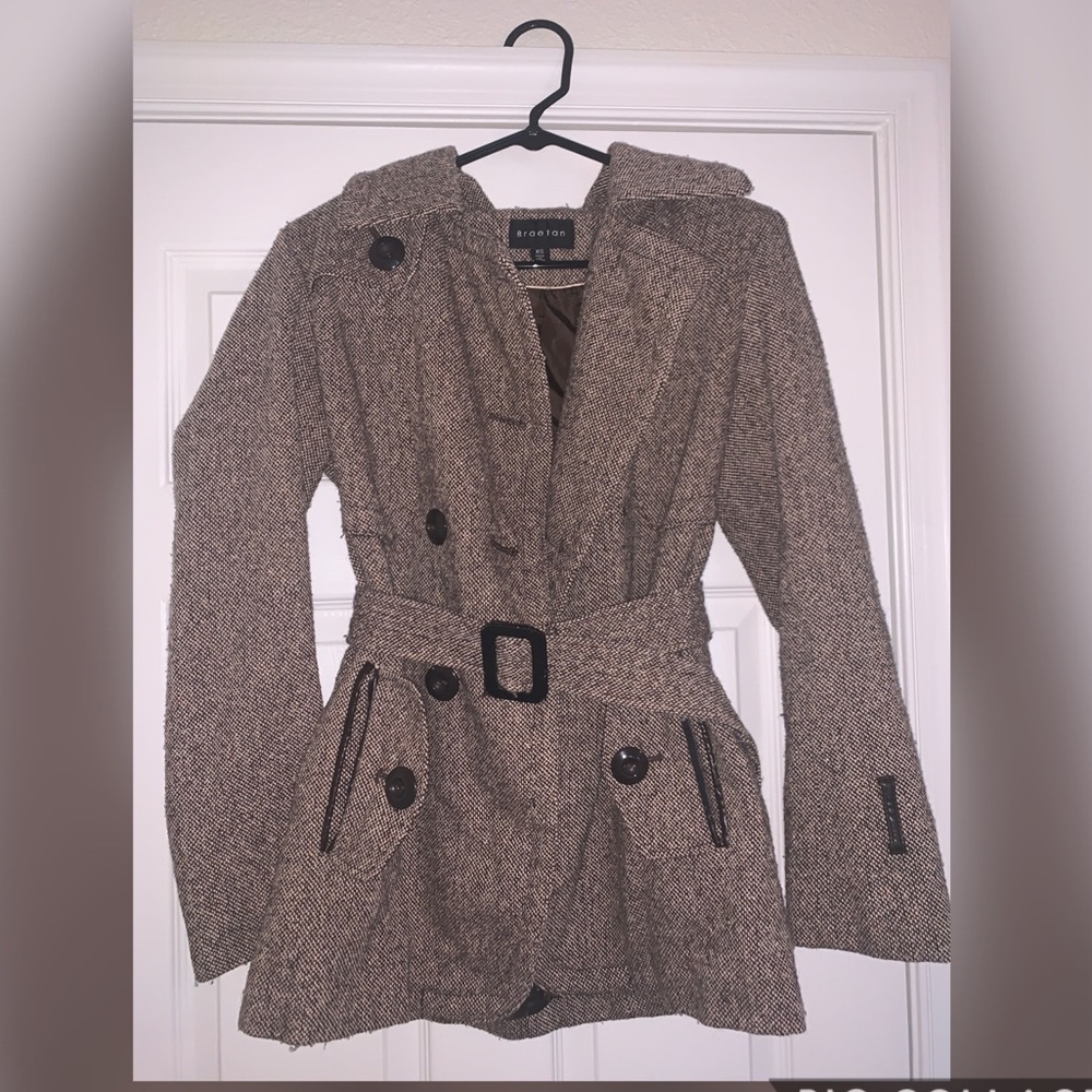 TAN TRENCH PEACOAT VERY WARM SIZE XSMALL